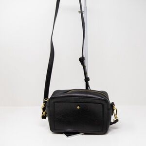 Madewell the transport crossbody leather bag black